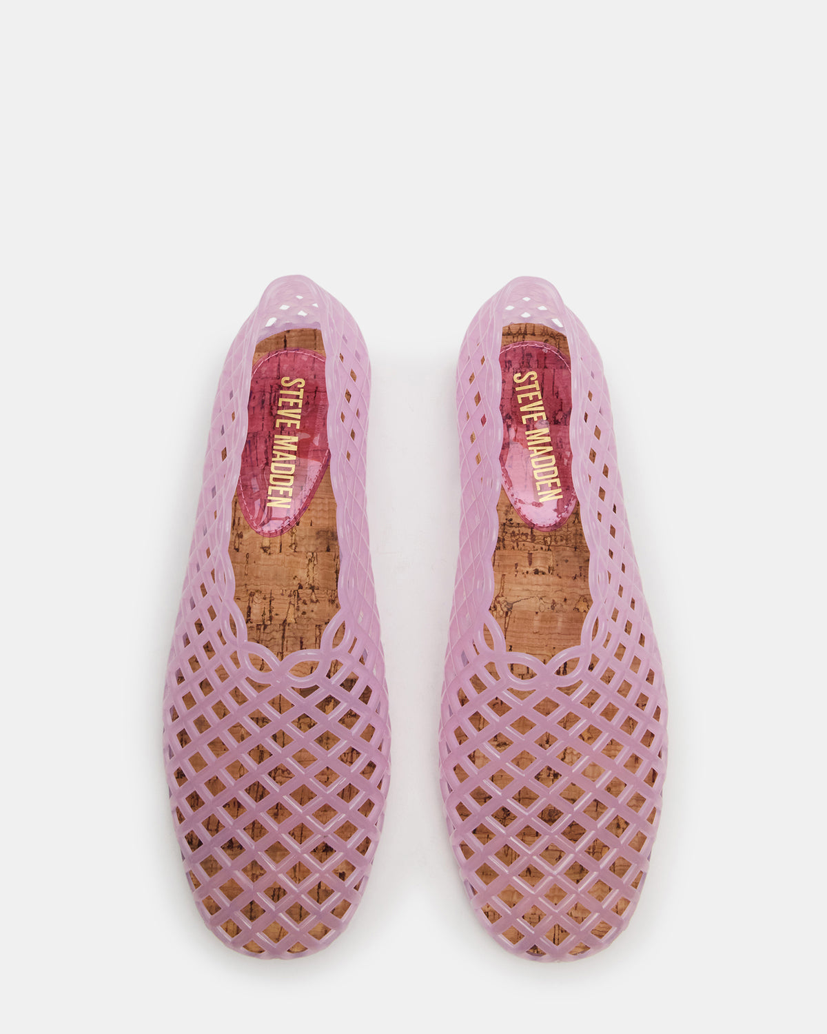 Steve Madden GROVE Pink Square-Toe Jelly Women's Flat