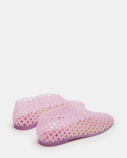 Steve Madden GROVE Pink Square-Toe Jelly Women's Flat