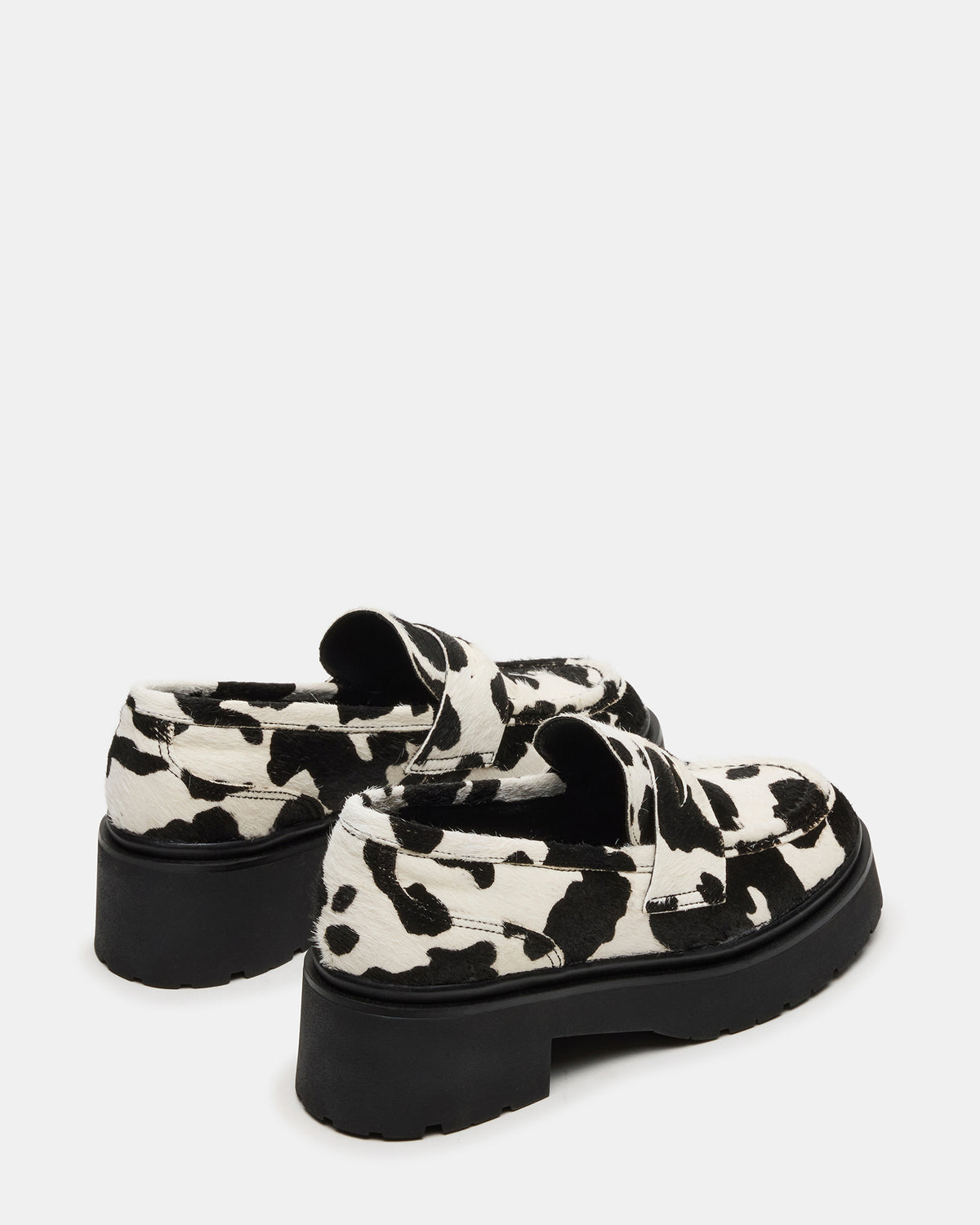 Steve Madden LAYKEN-H Black/White Platform Lug Women's Loafer