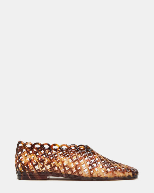 Steve Madden GROVE Tortoise Square-Toe Jelly Women's Flat
