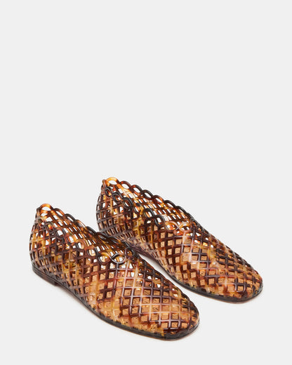 Steve Madden GROVE Tortoise Square-Toe Jelly Women's Flat