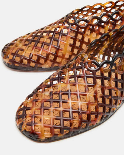 Steve Madden GROVE Tortoise Square-Toe Jelly Women's Flat