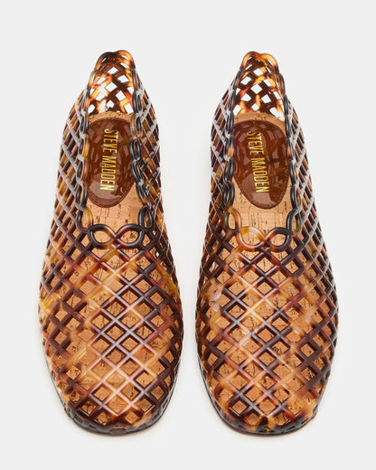 Steve Madden GROVE Tortoise Square-Toe Jelly Women's Flat
