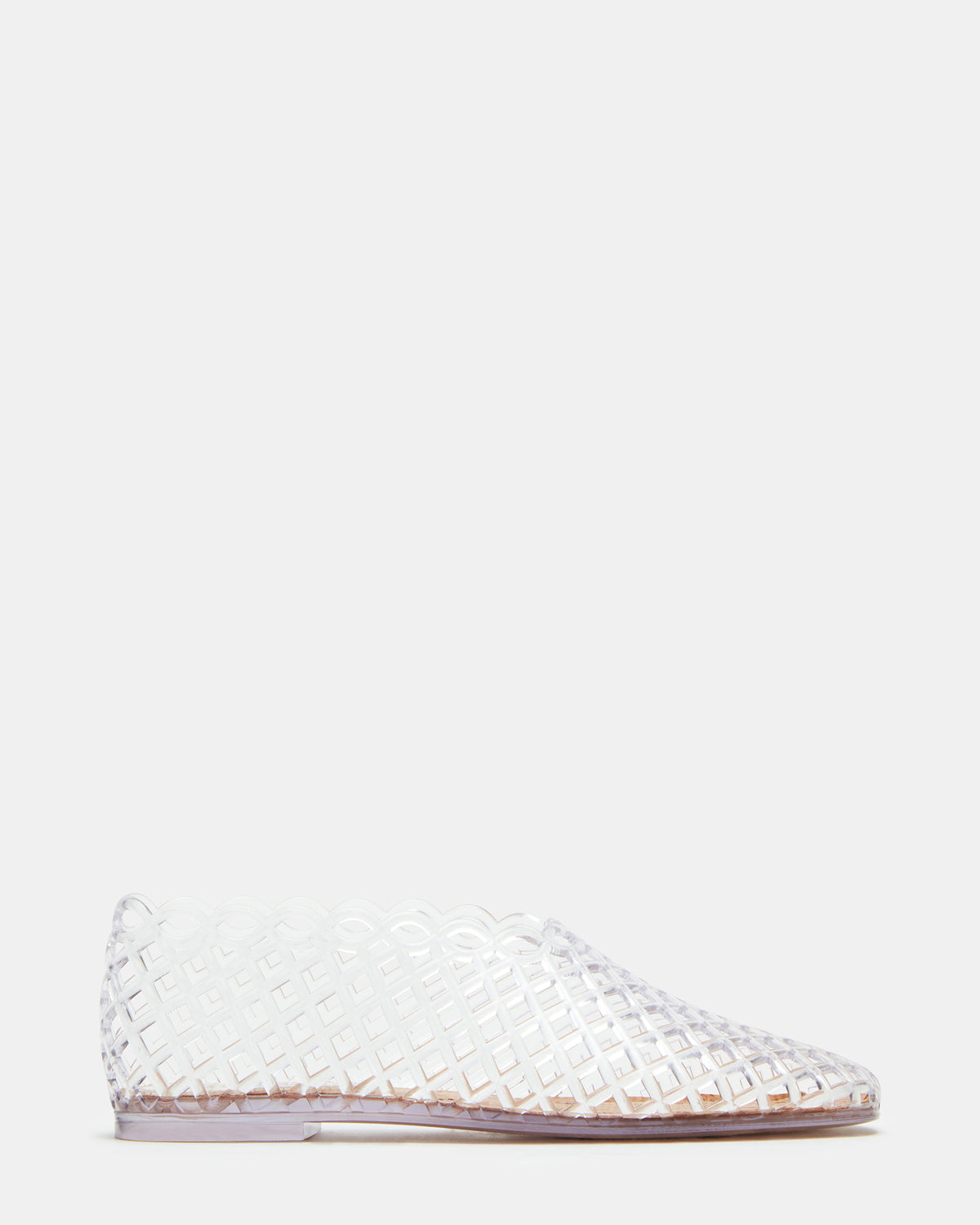 Steve Madden GROVE Clear Square-Toe Jelly Women's Flat