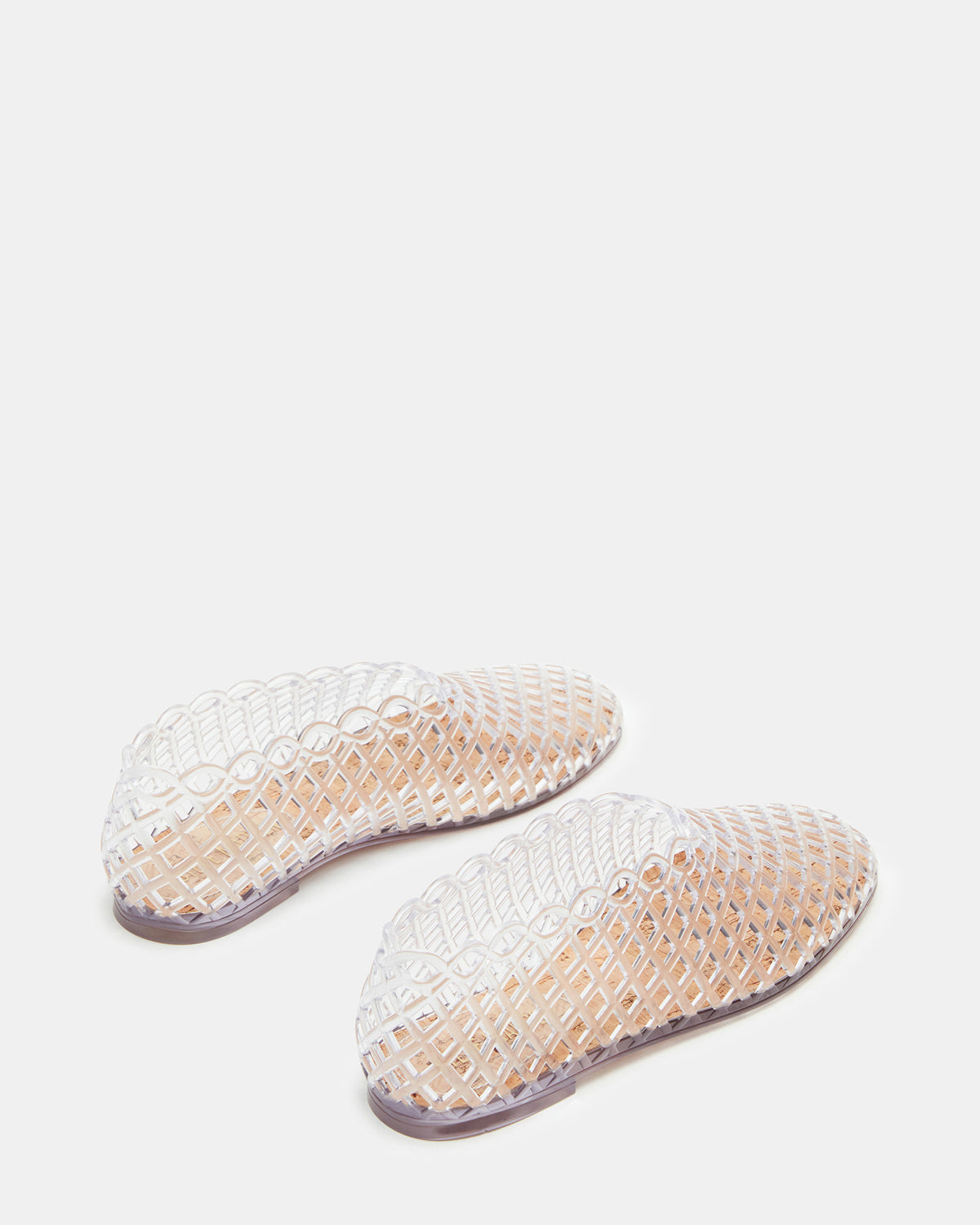 Steve Madden GROVE Clear Square-Toe Jelly Women's Flat