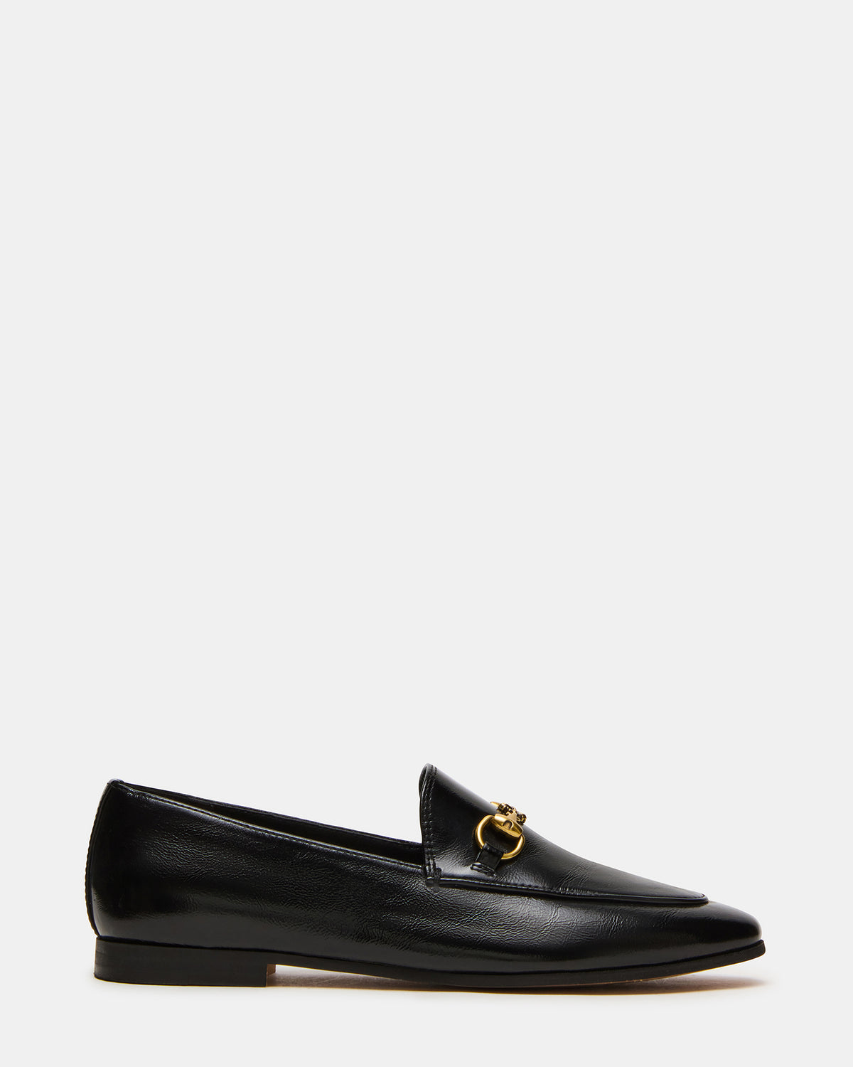 Steve Madden GRAFTON Black Leather Women's Loafer