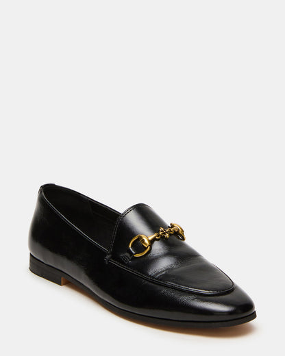 Steve Madden GRAFTON Black Leather Women's Loafer