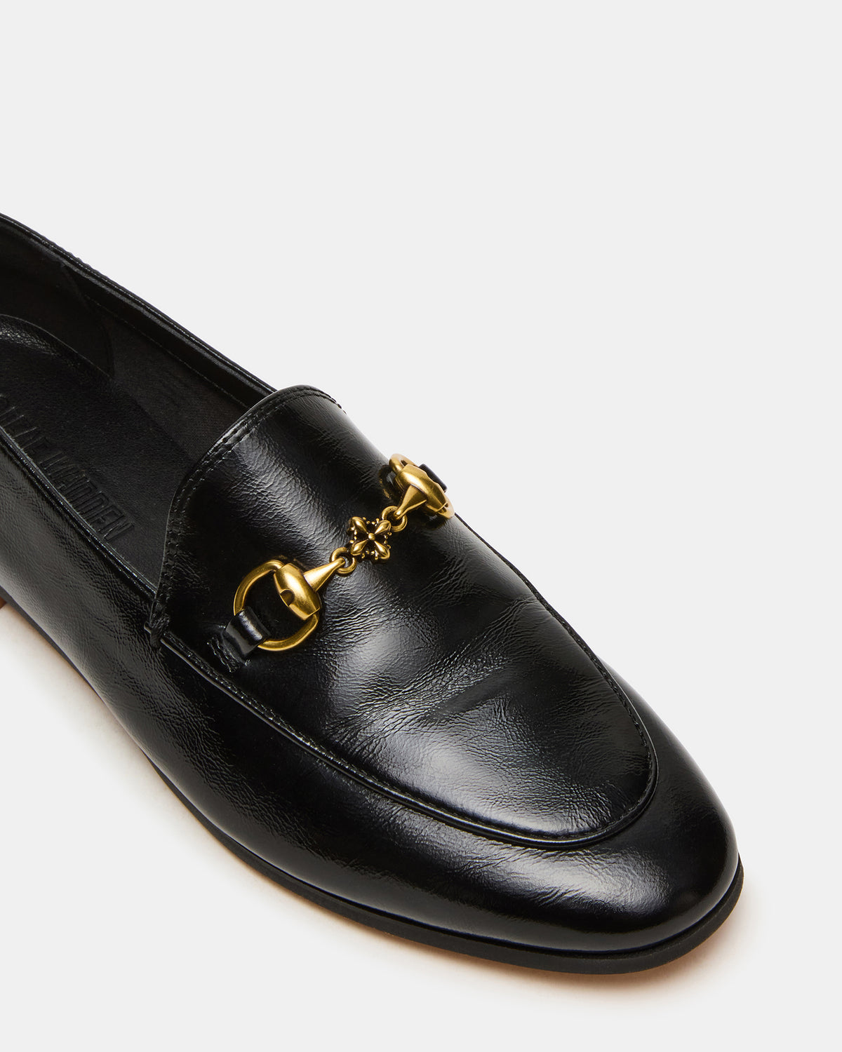Steve Madden GRAFTON Black Leather Women's Loafer
