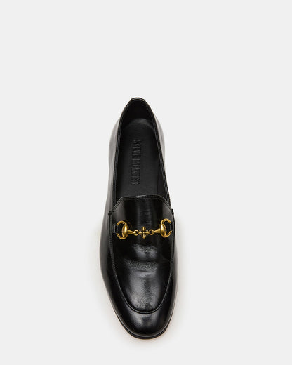 Steve Madden GRAFTON Black Leather Women's Loafer