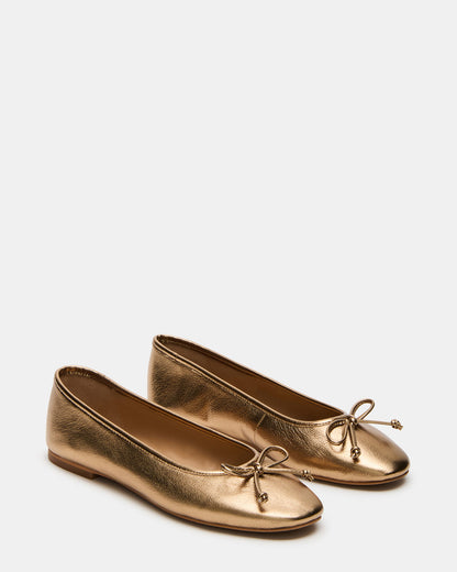 Steve Madden VIXEN Gold Women's Ballet Flats