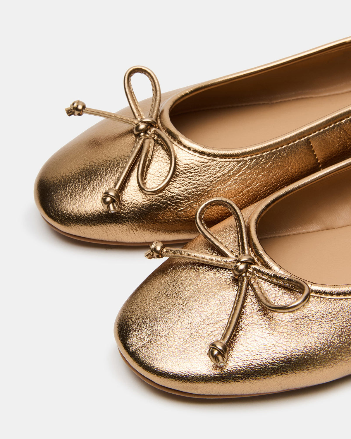 Steve Madden VIXEN Gold Women's Ballet Flats