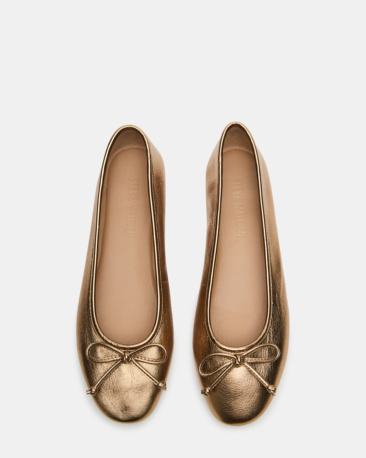 Steve Madden VIXEN Gold Women's Ballet Flats