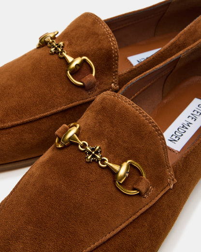 Steve Madden GRAFTON Chestnut Suede Women's Loafer