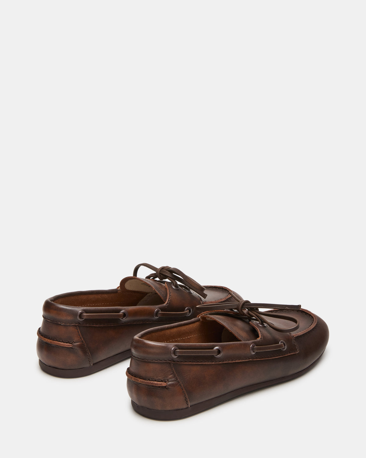 Steve Madden SAG Brown Leather Women's Boat Shoe