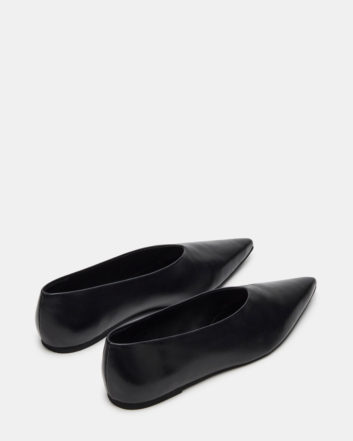 Steve Madden FLOYD Black Leather Pointed-Toe Ballet Women's Flat