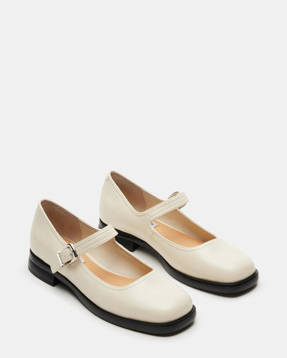 Steve Madden DELANCY Bone Leather Women's Mary Jane Flats