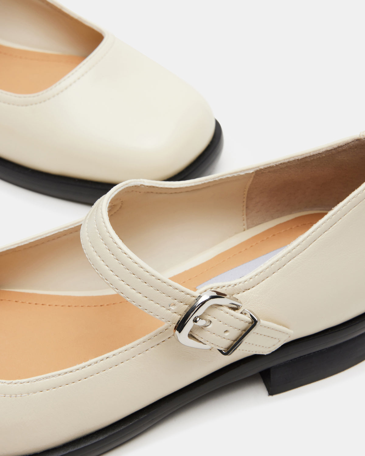 Steve Madden DELANCY Bone Leather Women's Mary Jane Flats