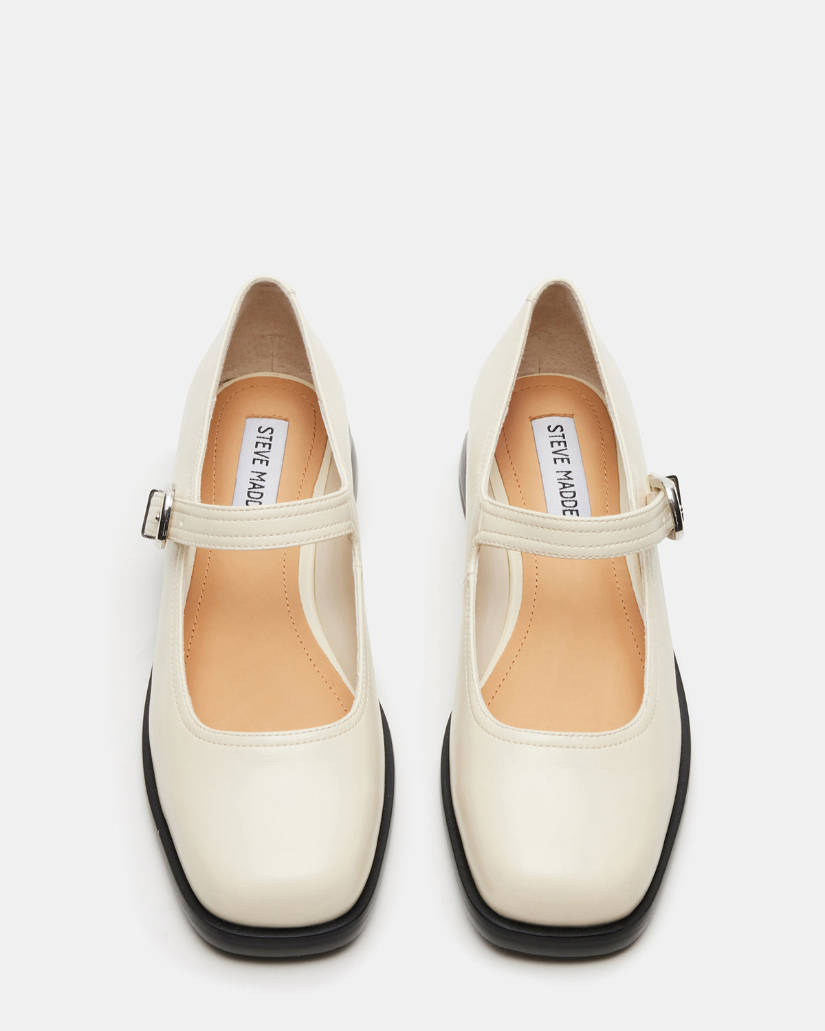 Steve Madden DELANCY Bone Leather Women's Mary Jane Flats