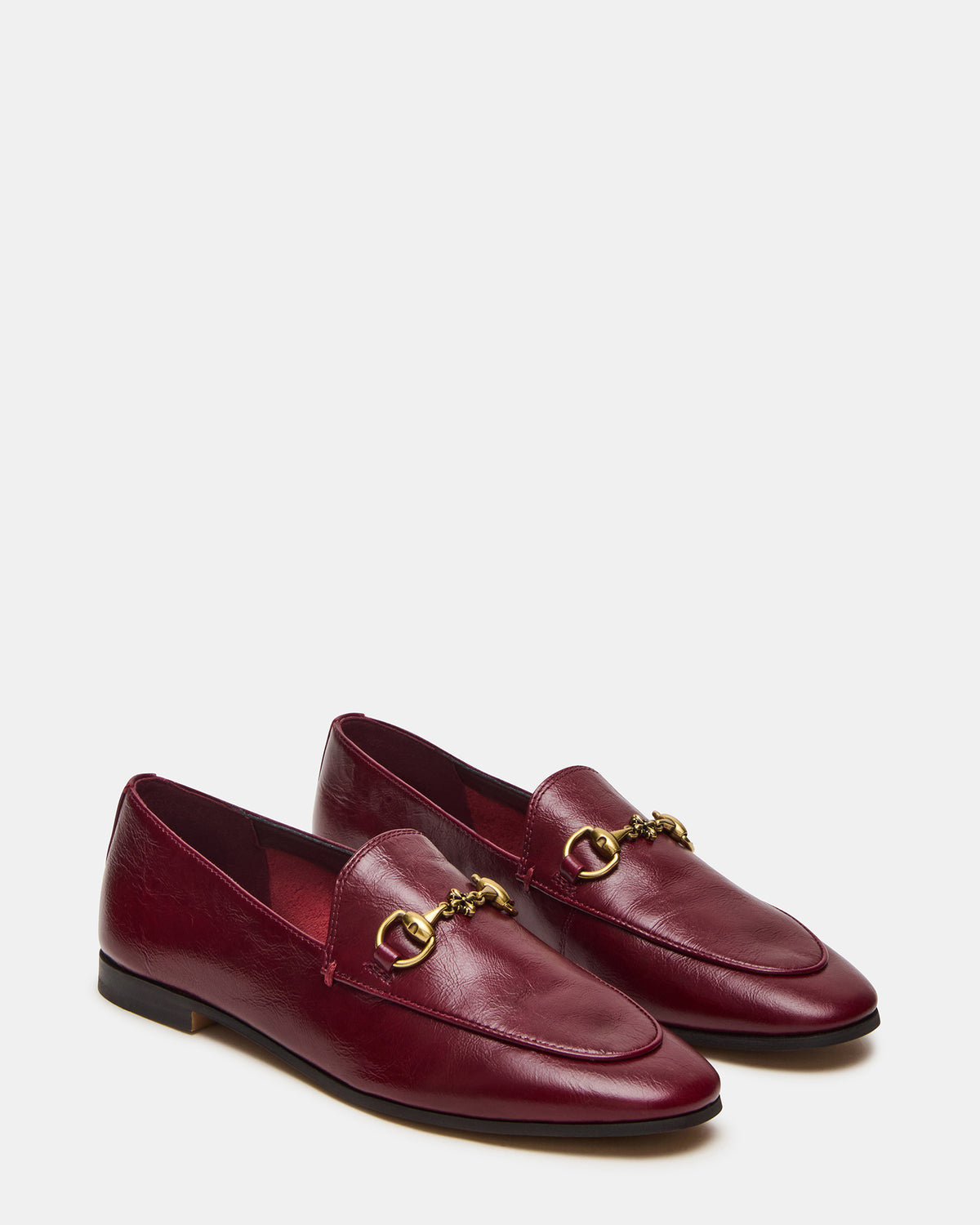 Steve Madden GRAFTON Wine Leather Women's Loafer