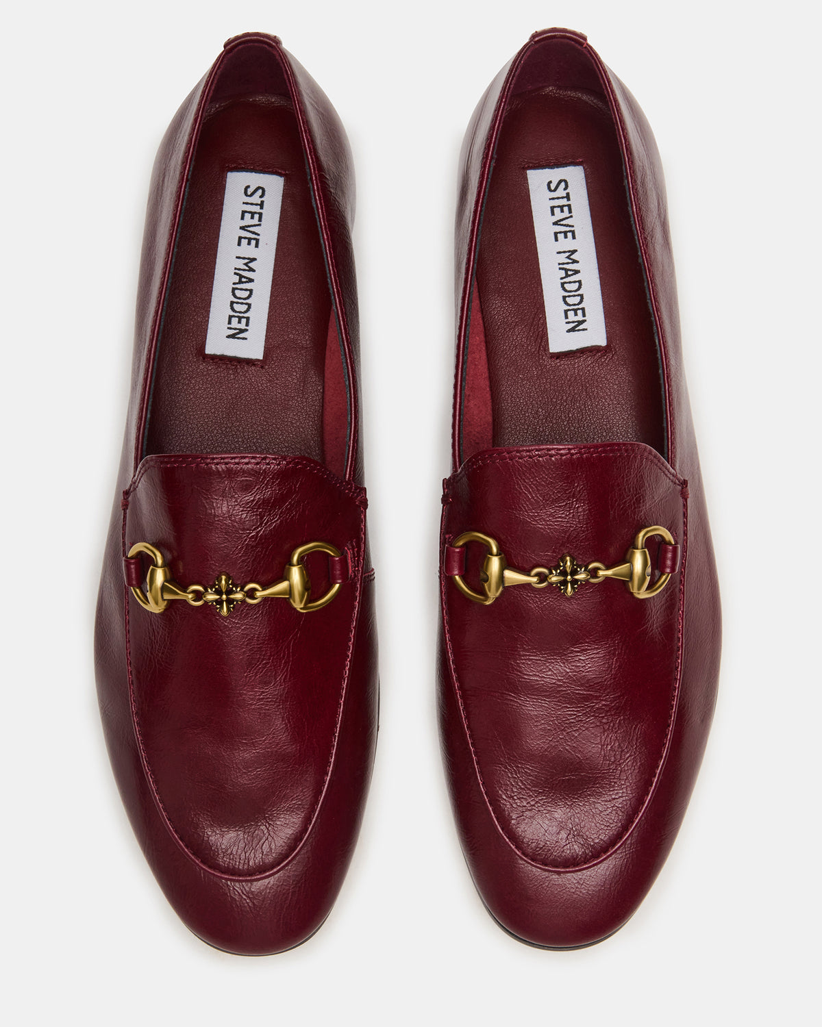 Steve Madden GRAFTON Wine Leather Women's Loafer