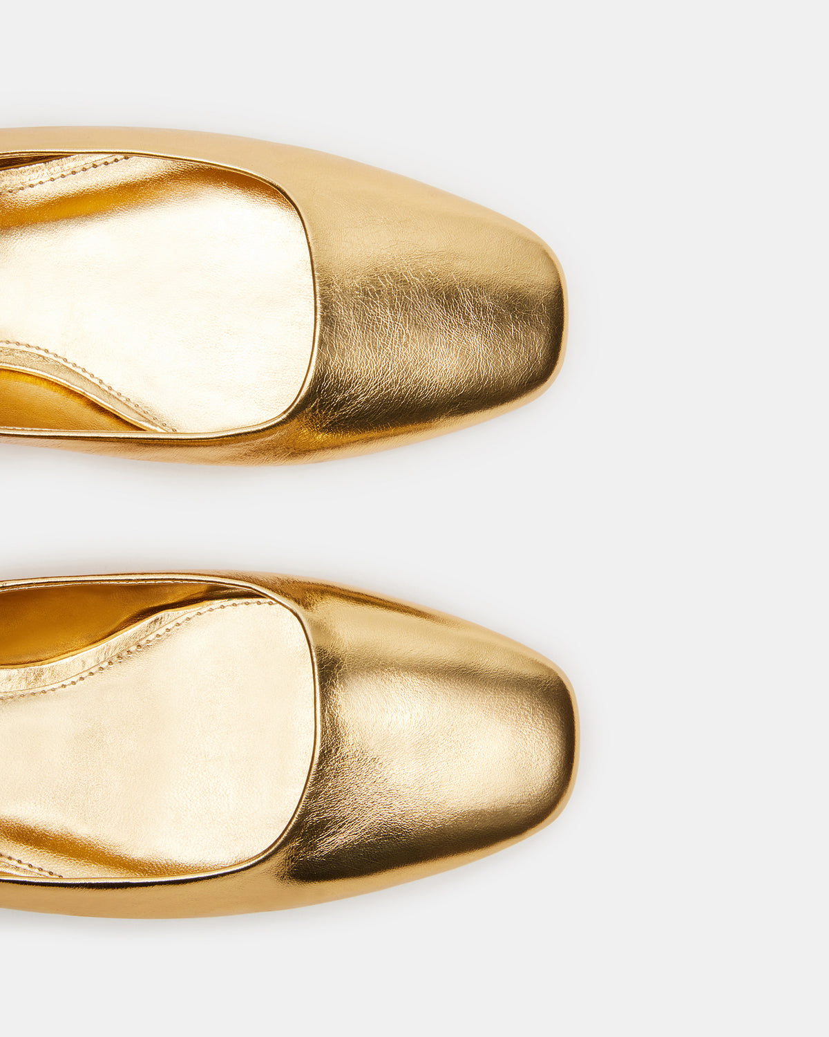Steve Madden MAPLE Gold Leather Women's Mary Jane Ballet Flat