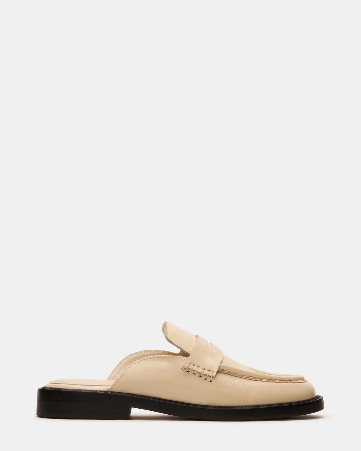 Steve Madden MULBERRY Bone Leather Women's Slip-On Mule Flat