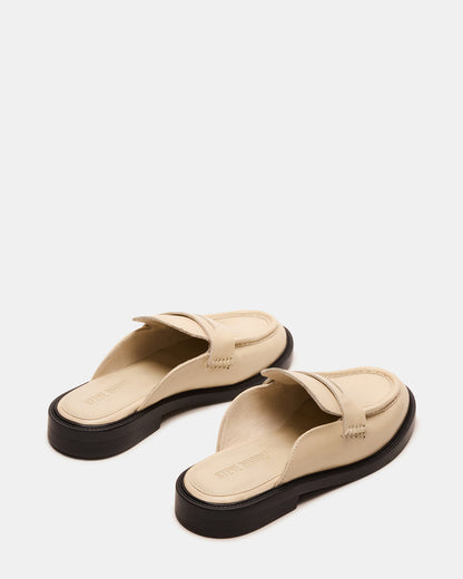 Steve Madden MULBERRY Bone Leather Women's Slip-On Mule Flat
