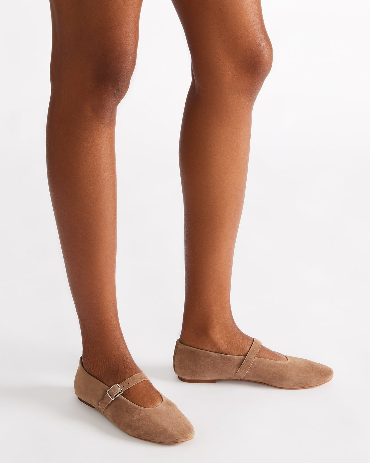 Steve Madden DREAMING Taupe Suede Women's Mary Jane Flats