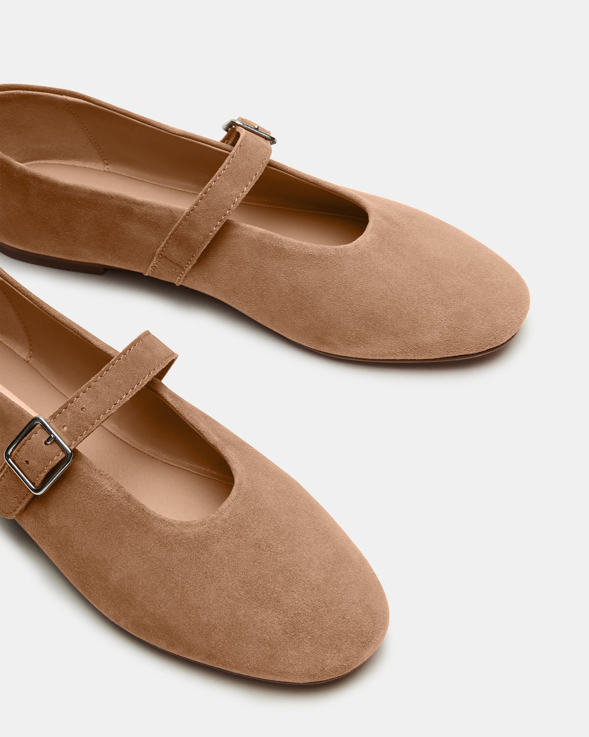 Steve Madden DREAMING Taupe Suede Women's Mary Jane Flats