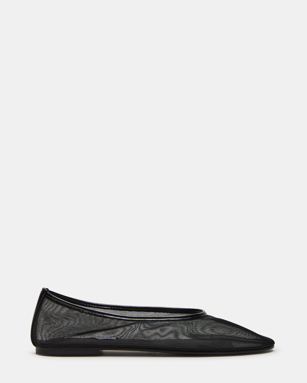Steve Madden MEADOW Black Mesh Women's Ballet Flats