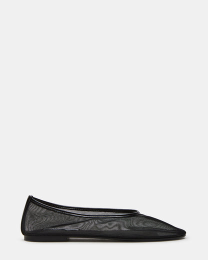 Steve Madden MEADOW Black Mesh Women's Ballet Flats