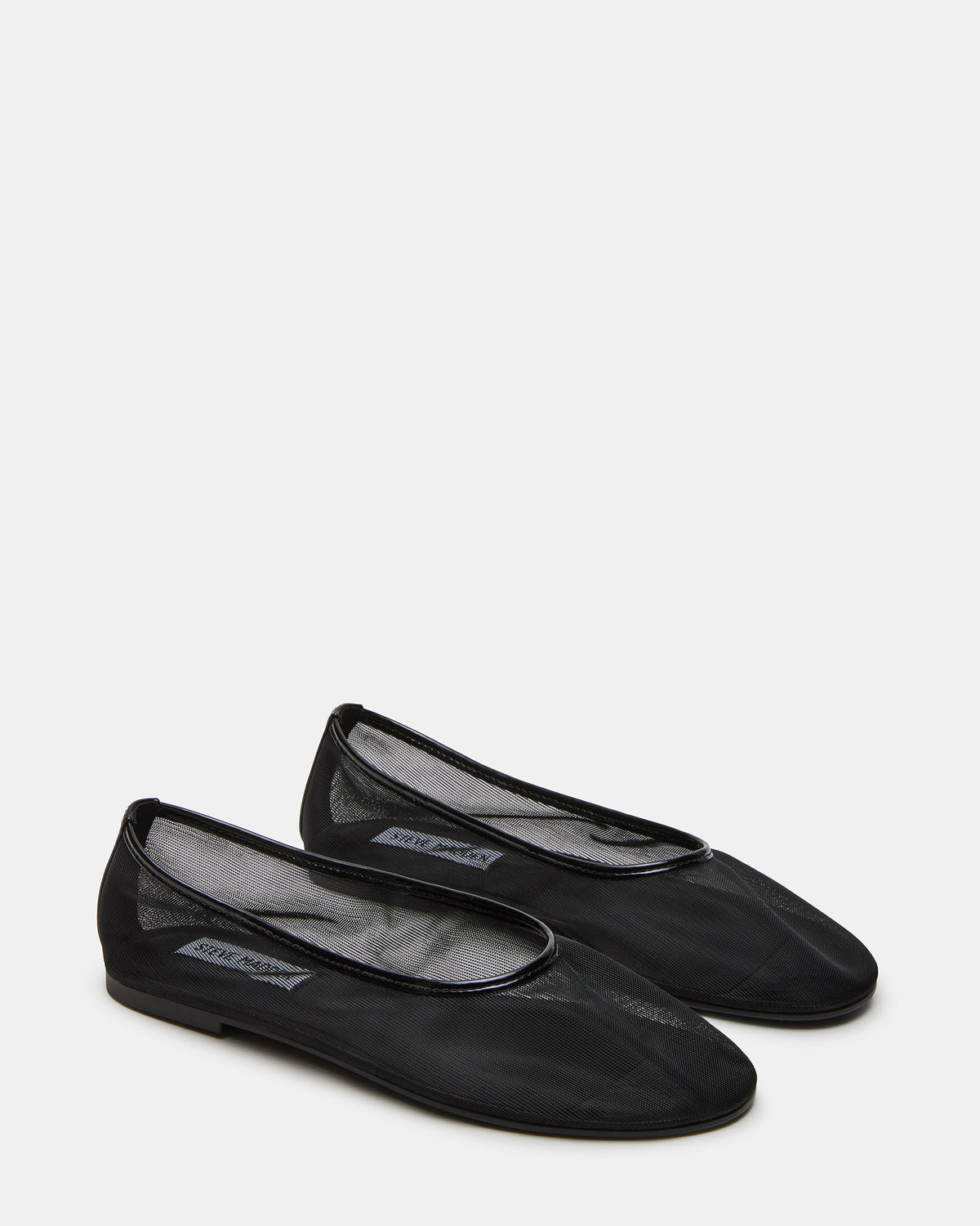 Steve Madden MEADOW Black Mesh Women's Ballet Flats