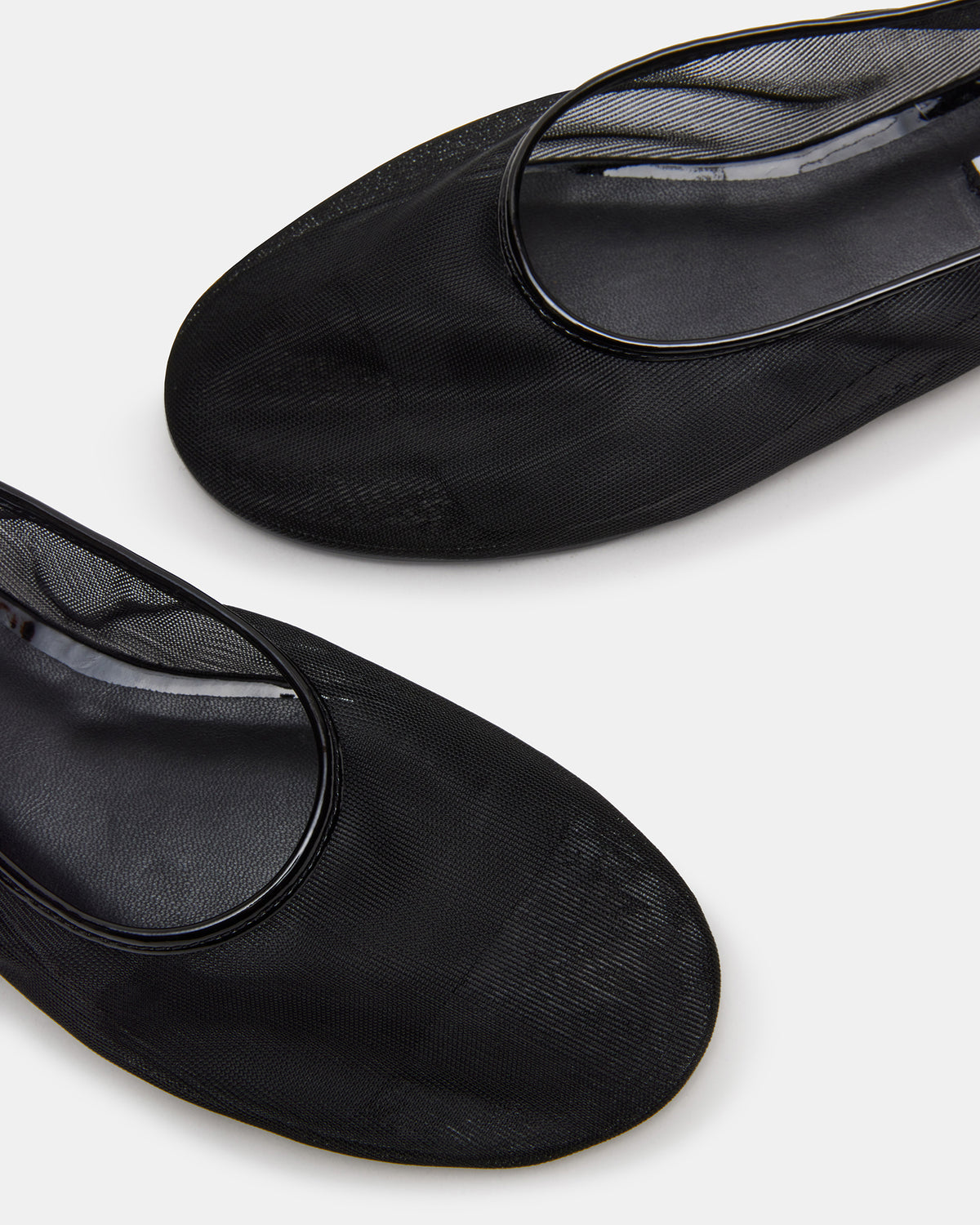 Steve Madden MEADOW Black Mesh Women's Ballet Flats