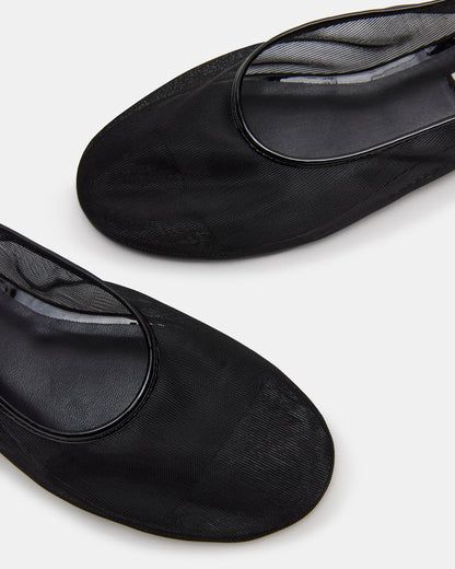 Steve Madden MEADOW Black Mesh Women's Ballet Flats