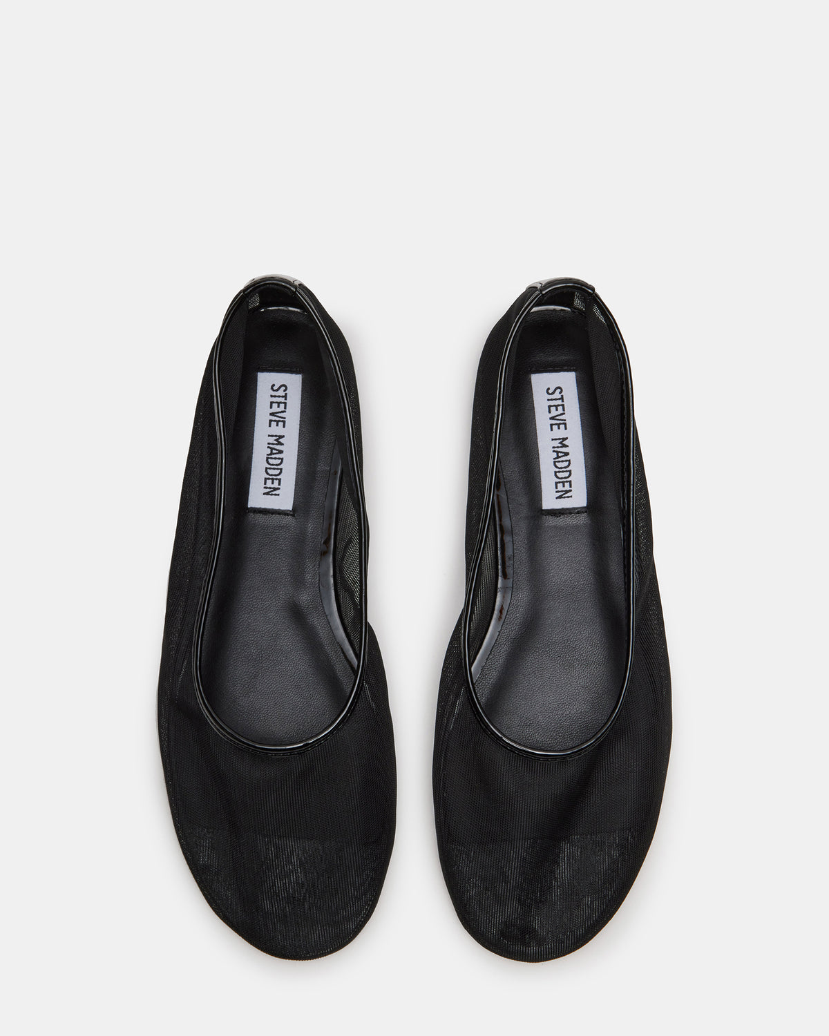 Steve Madden MEADOW Black Mesh Women's Ballet Flats