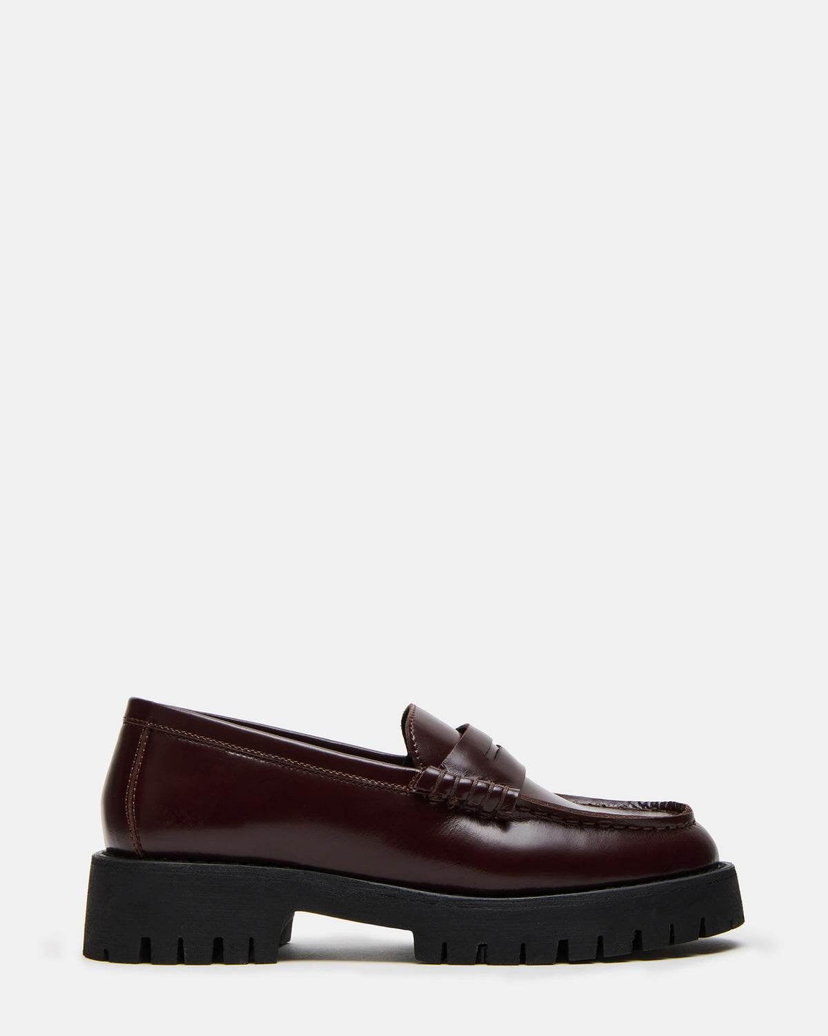 Steve Madden LANGSTEN Burgundy Women's Platform Lug Loafer