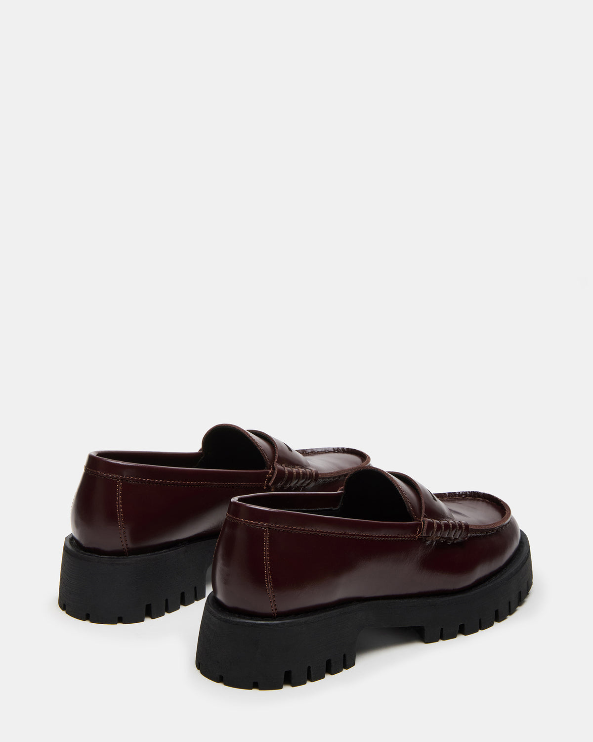 Steve Madden LANGSTEN Burgundy Women's Platform Lug Loafer