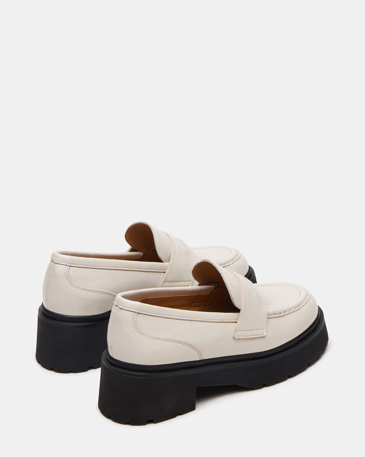 Steve Madden LAYKEN Bone Leather Platform Lug Women's Loafer