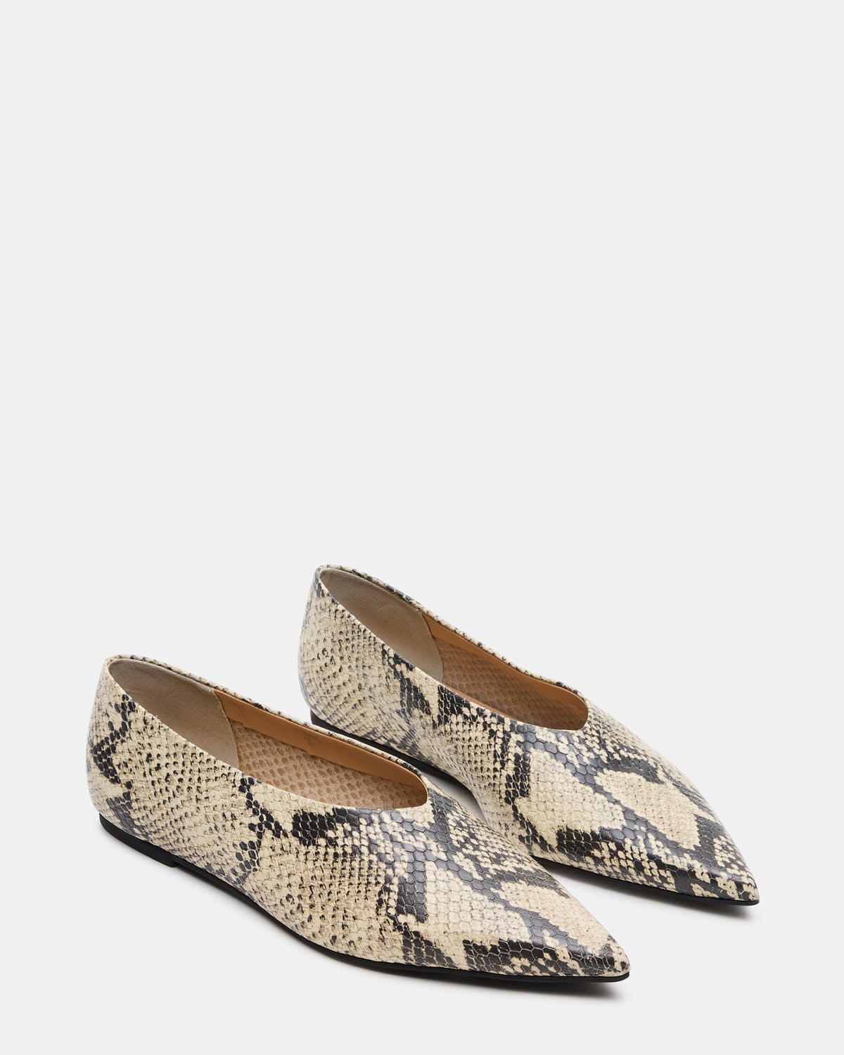 Steve Madden FLOYD Snake Pointed-Toe Ballet Women's Flat