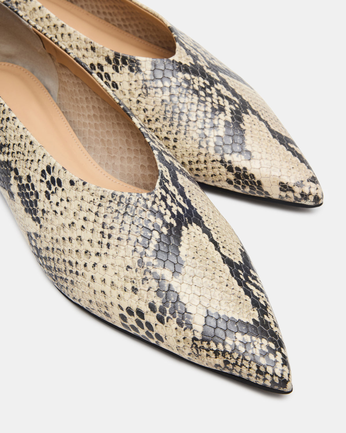 Steve Madden FLOYD Snake Pointed-Toe Ballet Women's Flat