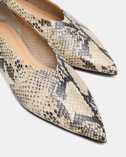 Steve Madden FLOYD Snake Pointed-Toe Ballet Women's Flat