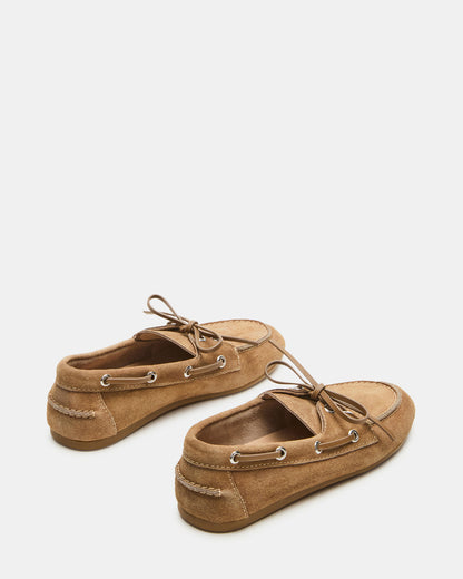 Steve Madden SAG Taupe Suede Women's Boat Shoe