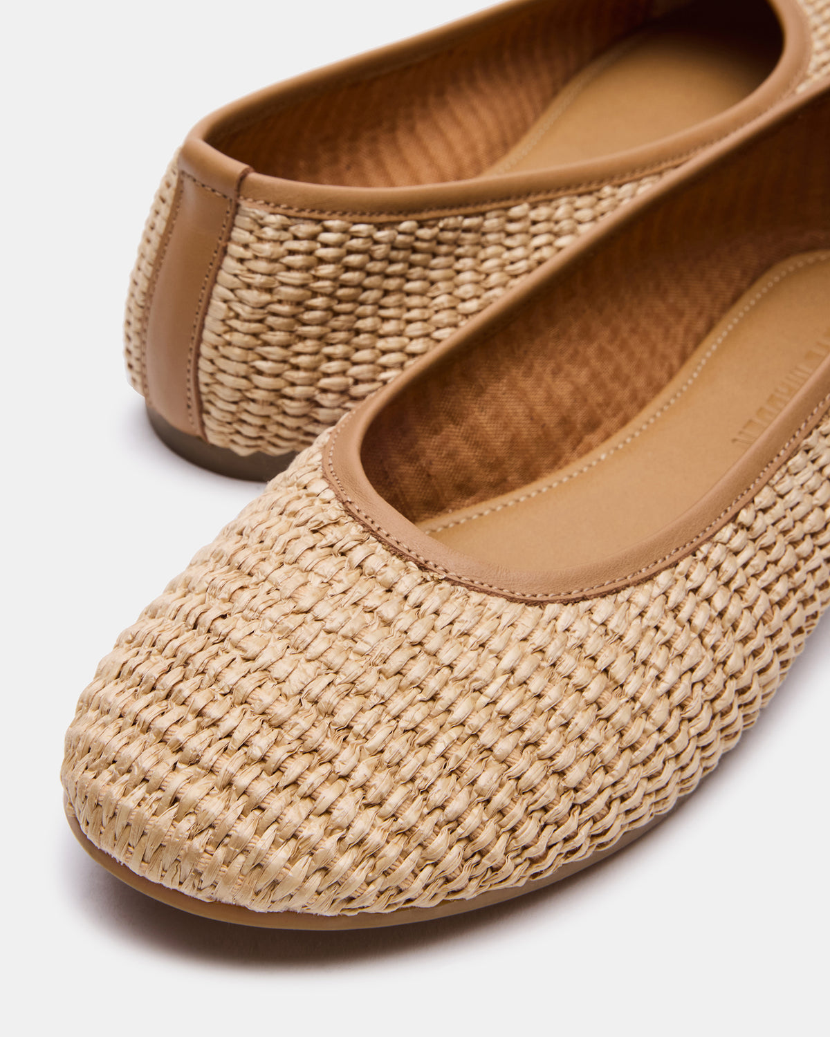 Steve Madden MERLOT Natural Raffia Ballet Women's Flat