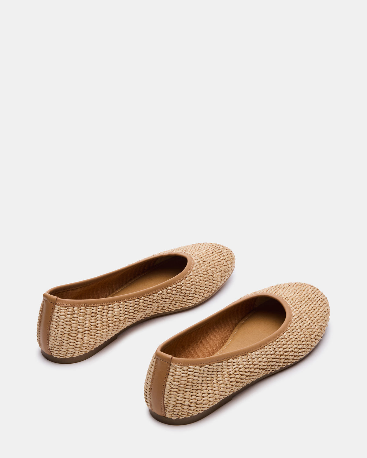Steve Madden MERLOT Natural Raffia Ballet Women's Flat