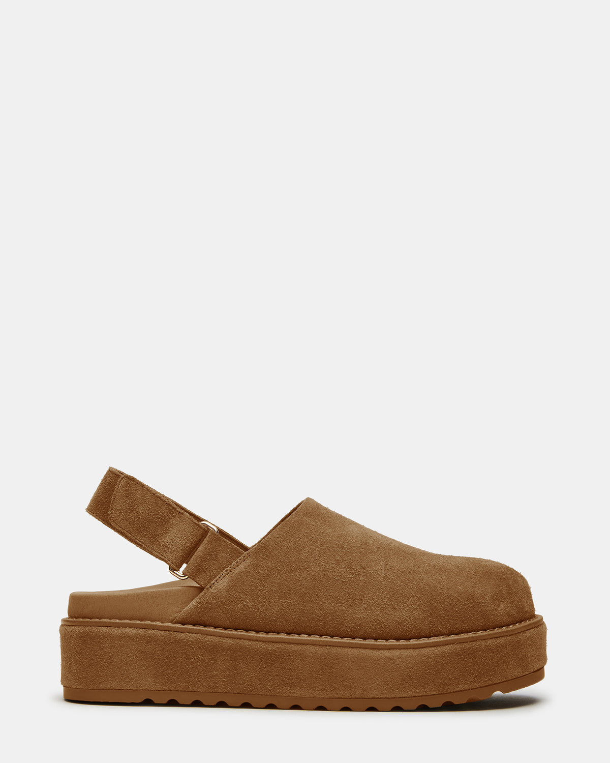 Steve Madden MELLOW Cognac Suede Women's Slingback Platform Clog