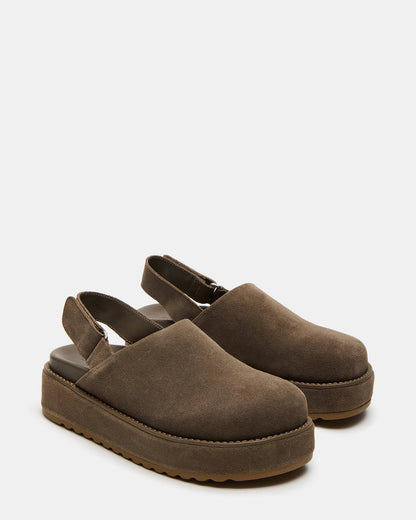 Steve Madden MELLOW Grey Sage Women's Slingback Platform Clog