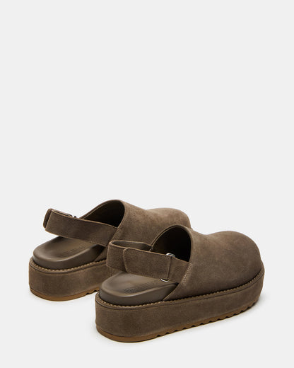 Steve Madden MELLOW Grey Sage Women's Slingback Platform Clog