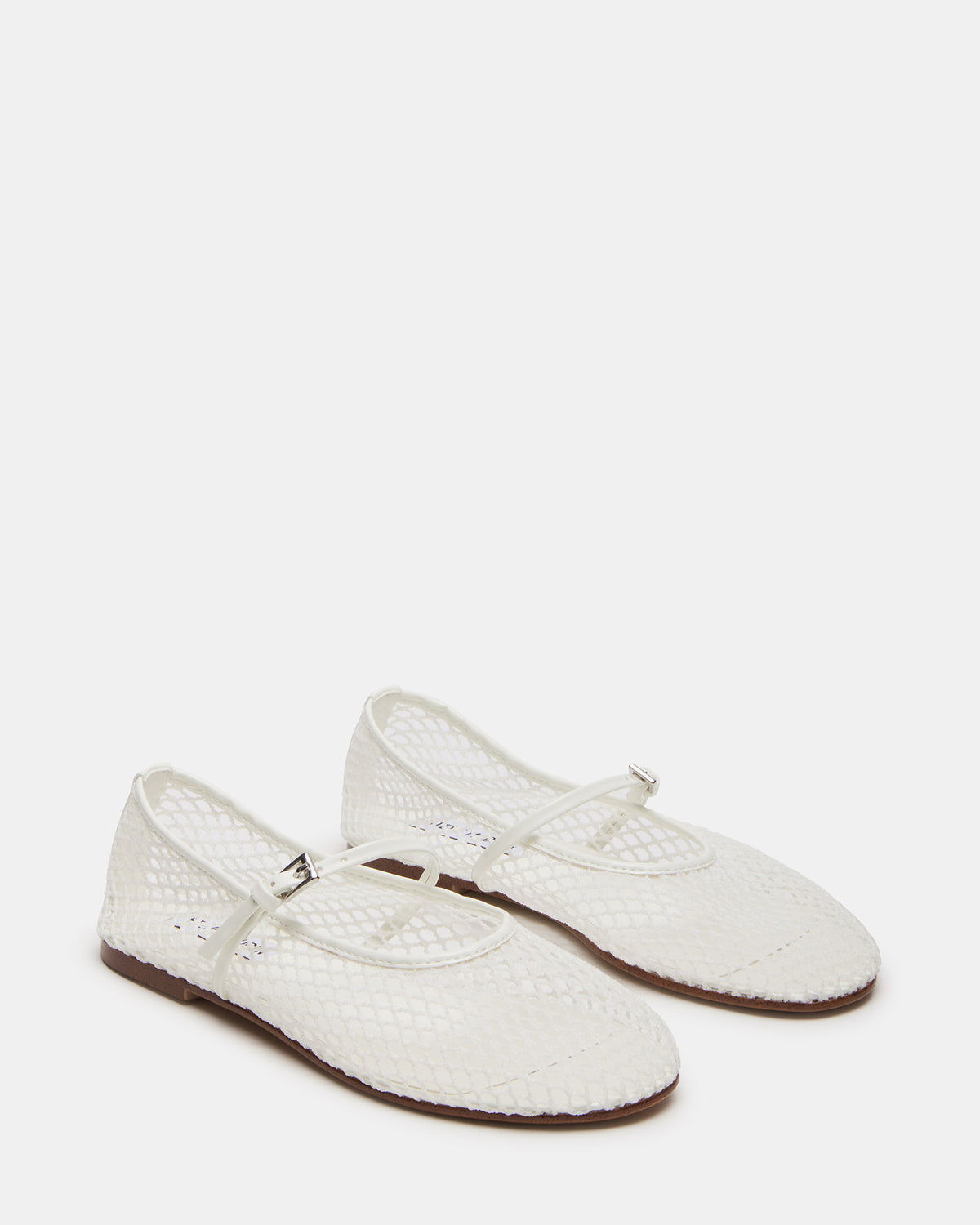 Steve Madden MAGS White Mary Jane Women's Ballet Flats