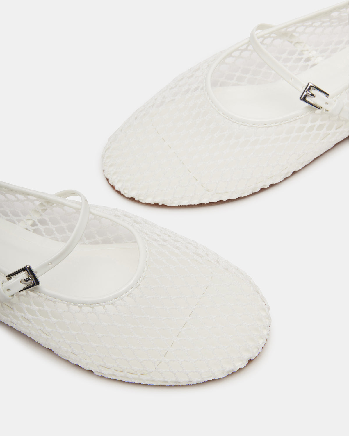 Steve Madden MAGS White Mary Jane Women's Ballet Flats