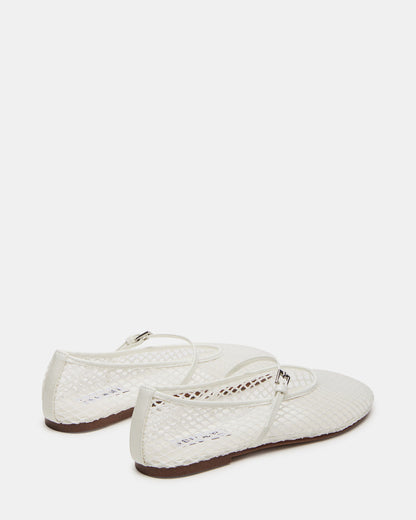Steve Madden MAGS White Mary Jane Women's Ballet Flats